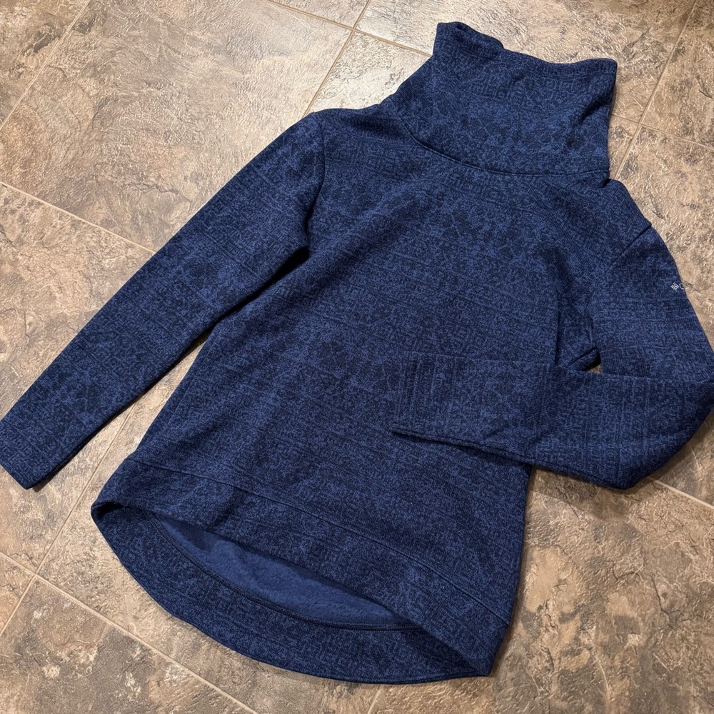 Columbia Cowl Neck Fair Isle Fleece Sweatshirt